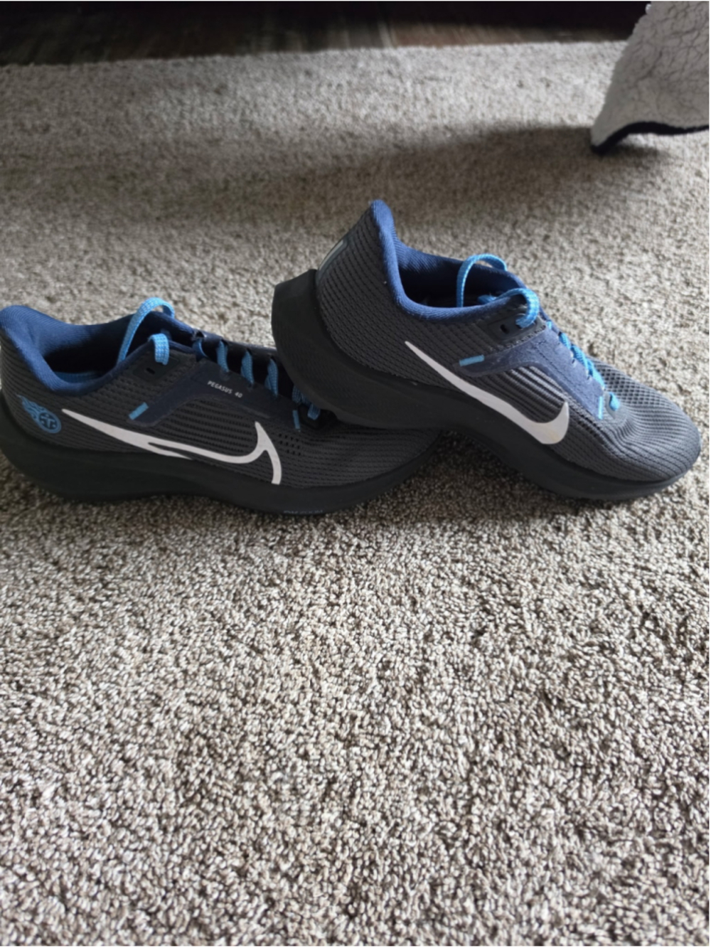 Nike Pegasus 40 Tennessee Volunteers Shoes Size 4Y Blue DZ5970-001